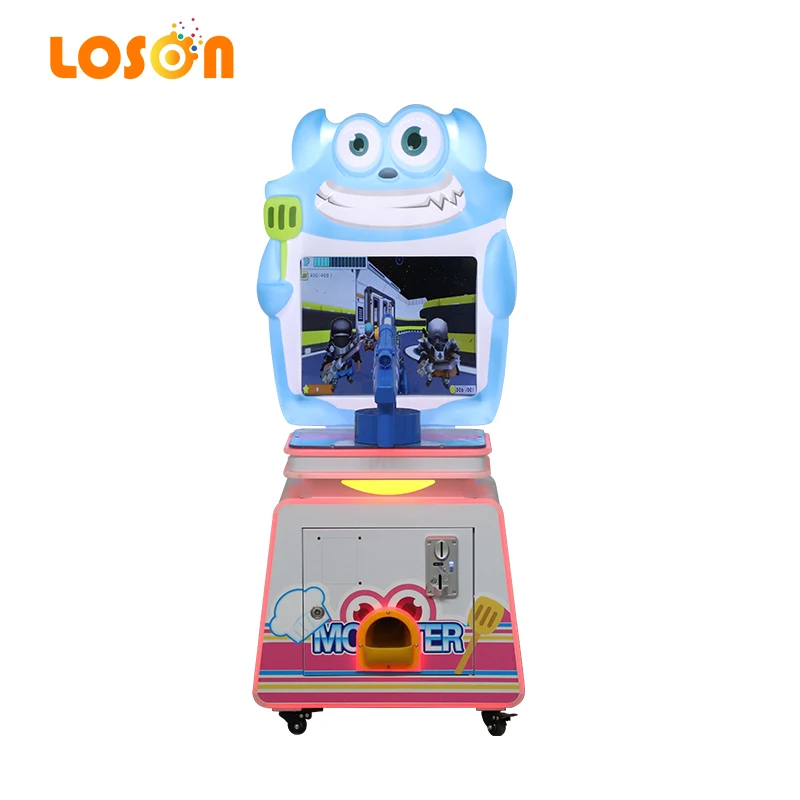 Durable Indoor Entertainment Player mini Arcade children racing car Coin Operated Gun Shooting Game Machine