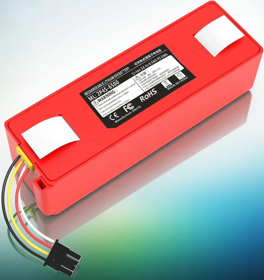 

14.4V 6500mAh (6.5Ah) Lithium Ion Replacement Battery for Xiaomi Mi Roboter Mijia Roborock S50 S51 Robot Vacuum Cleaner.