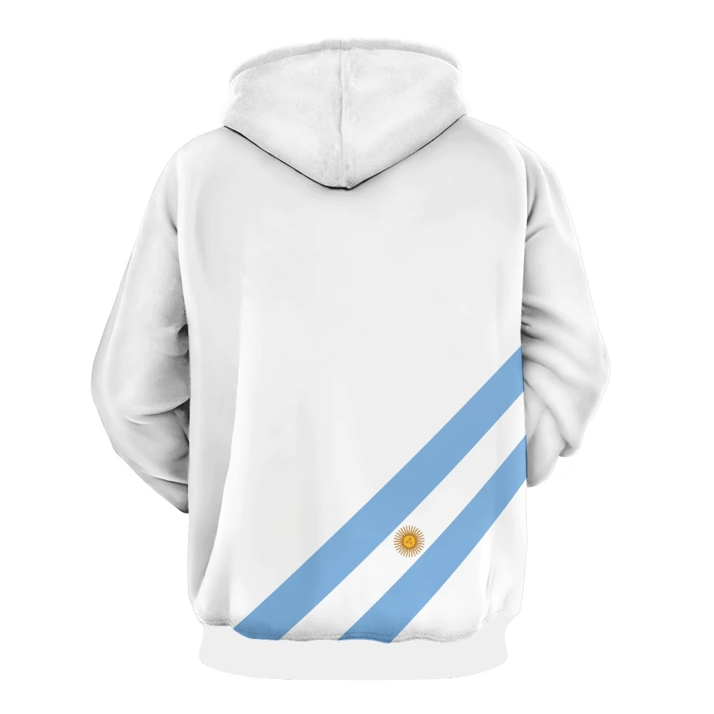 ARGENTINA Men's Hoodie Flag Football Sportswear Soccer Sweatshirt Casual Long Sleeve Pullover Fashion National Team Fan Gear