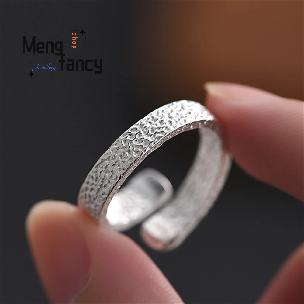 

Hammer-Textured Plain Ring, A Trendy And High-End Index Ring Gift For Both Men And Women Fashion Jewelry Best Selling Exquisite