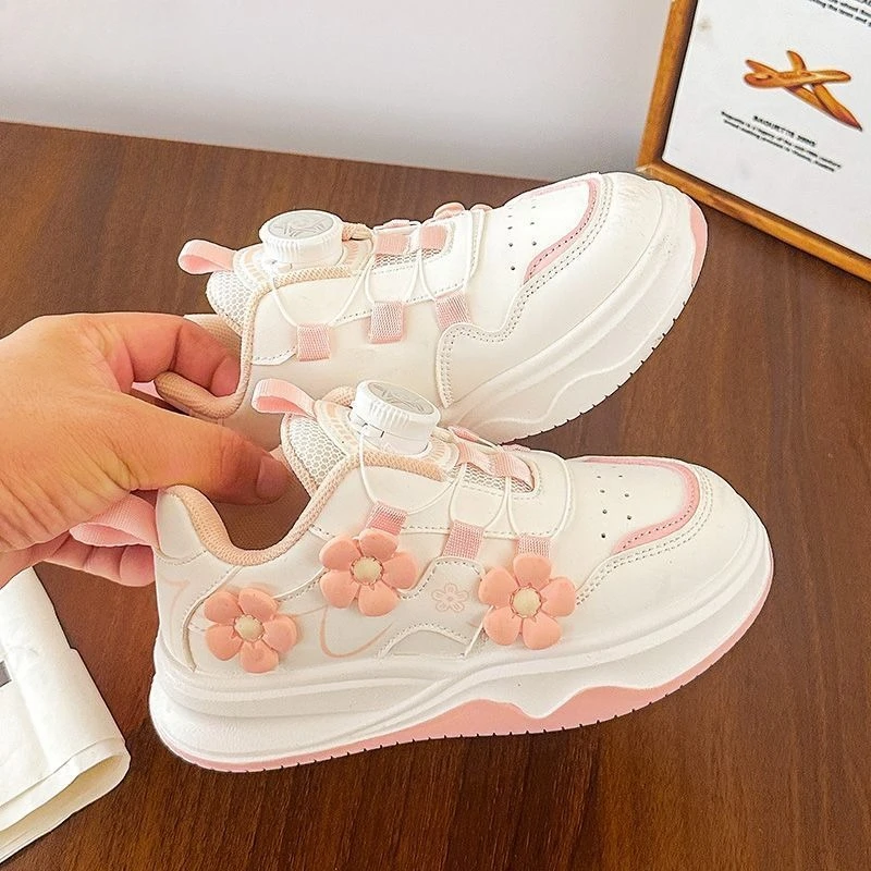 الفتيات ربيع الخريف 2026 جديد جلد ناعم وحيد عدم الانزلاق أحذية رياضية أطفال حذاء كاجوال نمط الأميرة ملابس رياضية للأطفال #6