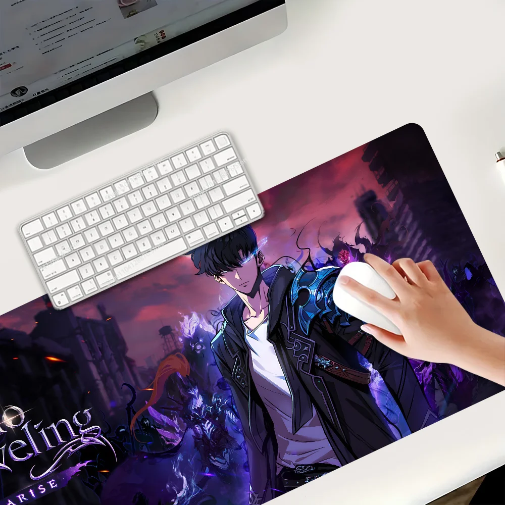 1pc Hot Blood Anime Solo Leveling Non-slip Mouse Pad Suitable For Office Computers Laptops E-sports Game Desk Mats XXL Keyboard