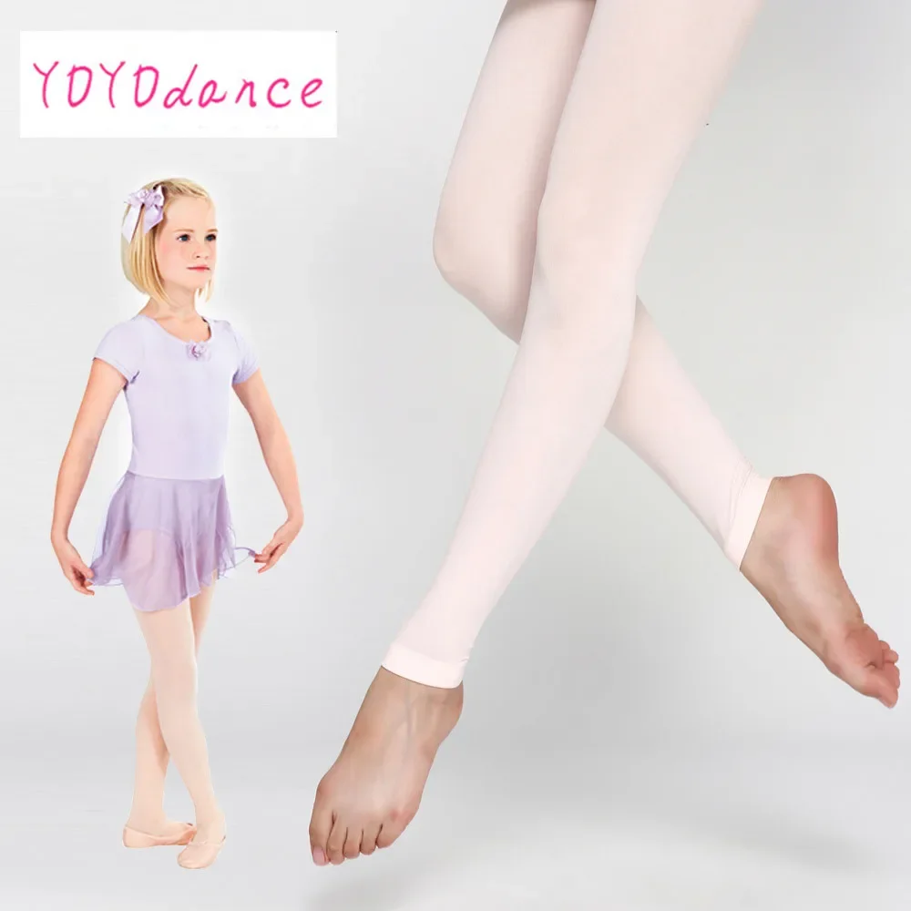 2024 Flexibles Ballt Dance  Girls Warm Opaque Velect Pantyhose Footless Baby Tights Gymnastics Clothes for Girl