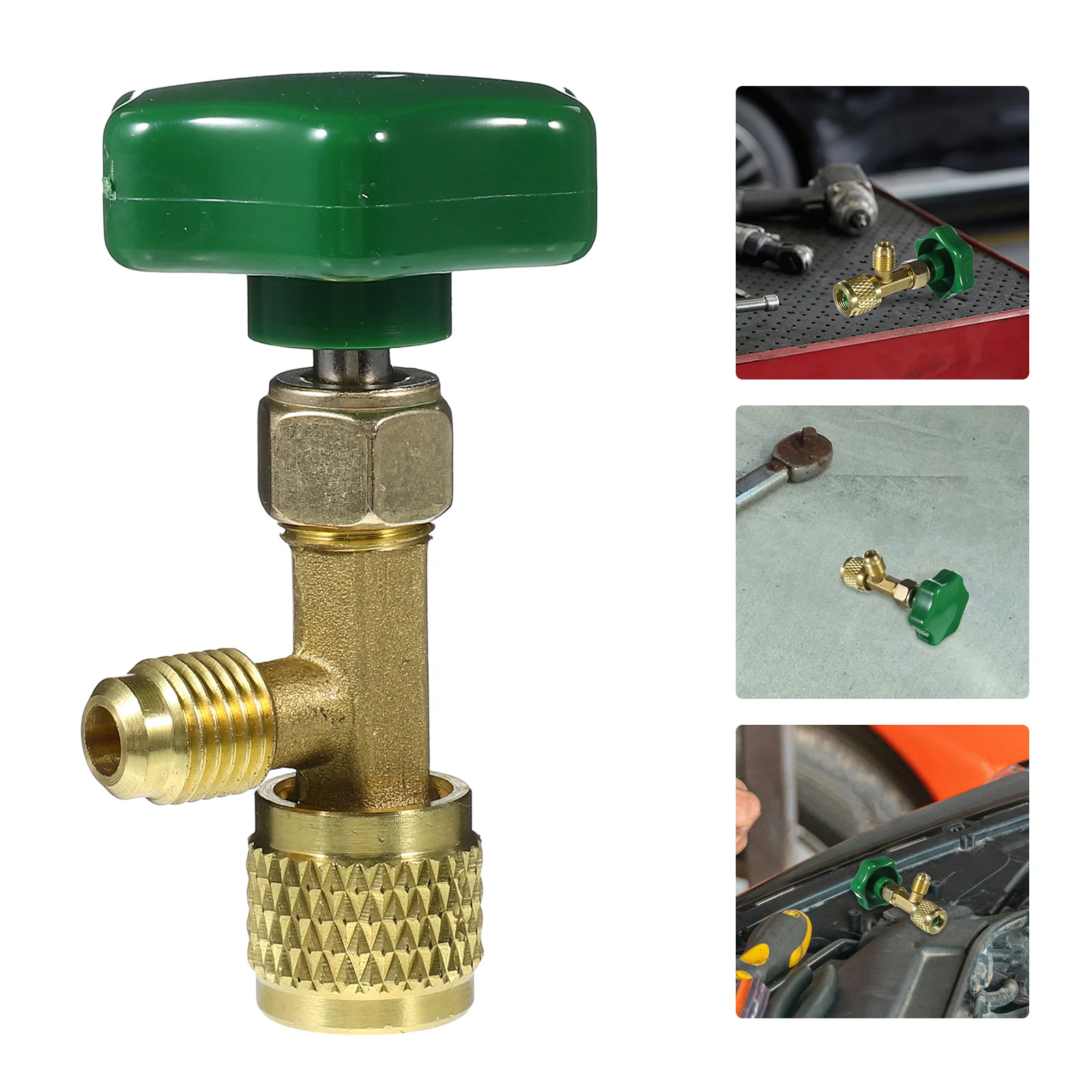 

Car Refrigerant Bottle Opener Kit Valve for Charging Hose Tool Brass Valves Air Conditioning Flow Control