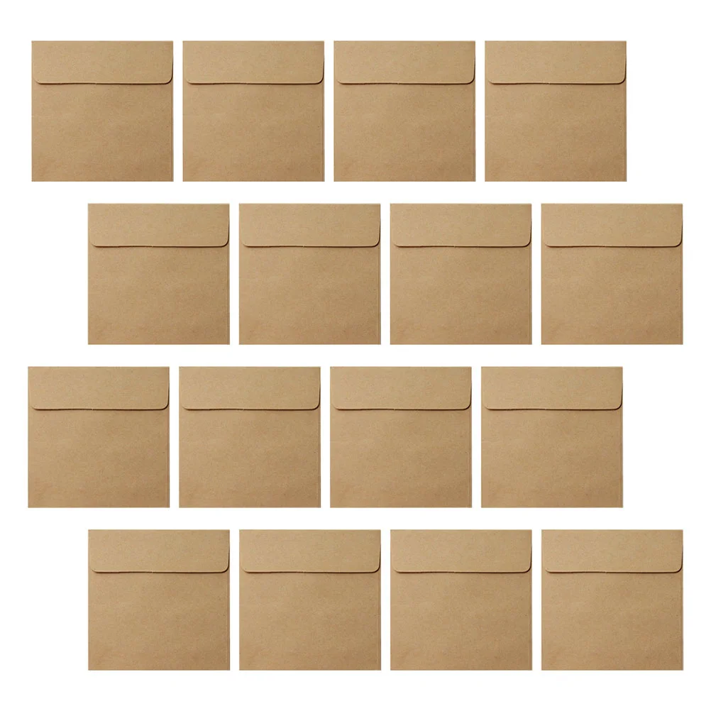 

100 Pcs Kraft Envelope Stamps Envelopes Business Small Note Blank Packets Paper File Coin Keys Cards