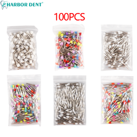 100Pcs/Bag Disposable Dental Polishing Brushes Flat/Bowl/Sharp Type Nylon Dentistry Prophy Polisher For Teeth Whitening