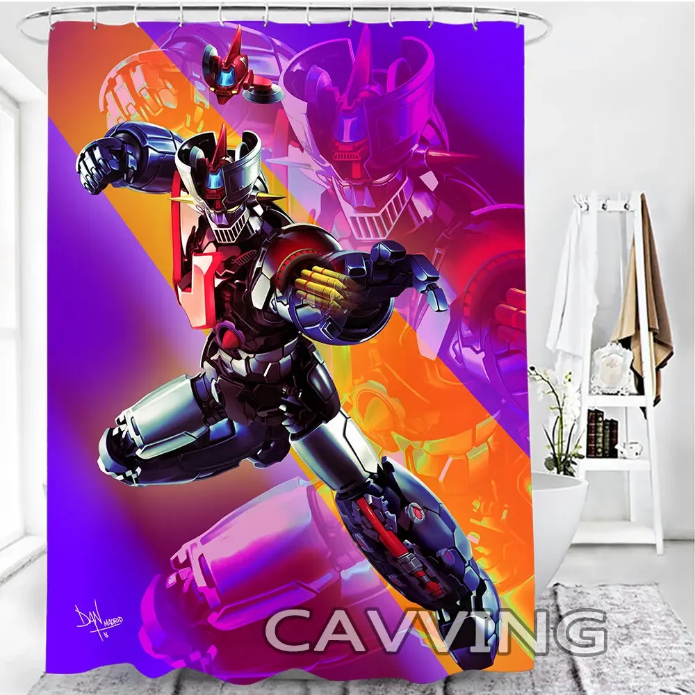 Mazinger Z  3D Print Shower Curtains Waterproof Bathroom Curtain Anti-slip Bath Mat Set Toilet Rugs Carpet  H01