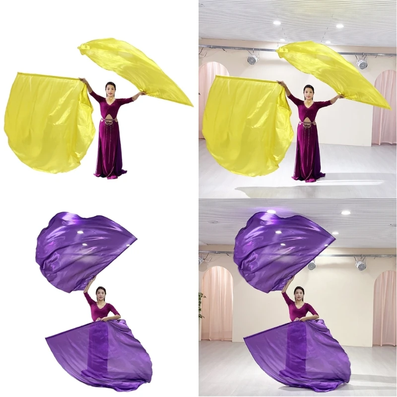 Semicircle Praise Church Flags Praise Dance Worship Flags with Scalable Rod for Worship Dance Practice Performances 2Pcs