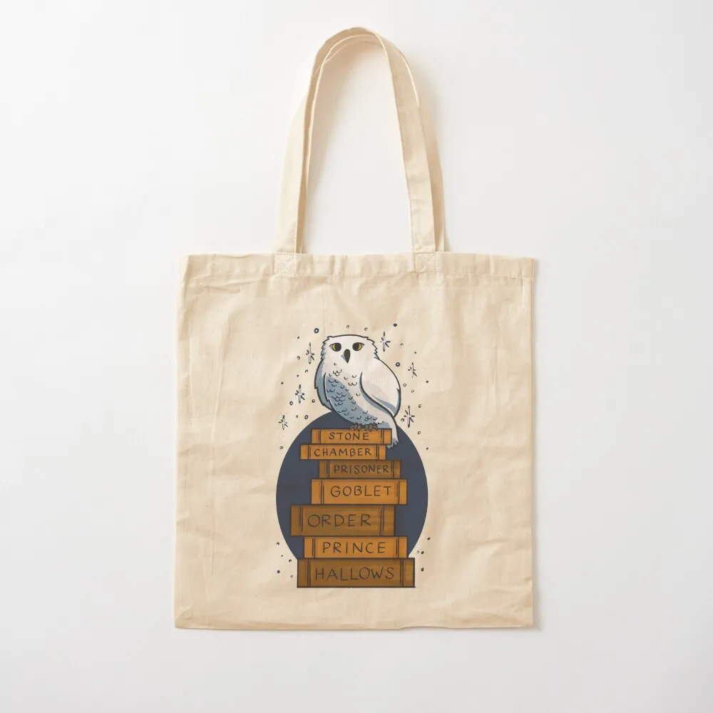 An Owl with the Books Tote Bag sac pour femme cloth bag woman custom fabric bag Canvas Tote