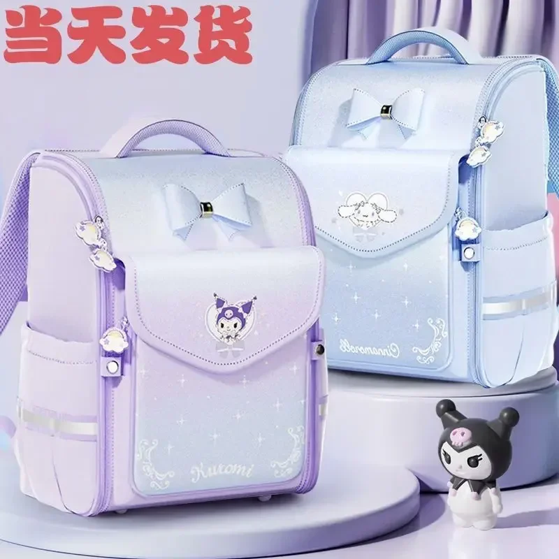 

Sweet Cinnamoroll Anime Kawaii Sanrio Children Schoolbag Cute Cartoon Lovely Doll My Melody Kuromi Relief Backpack Gifts for Kid