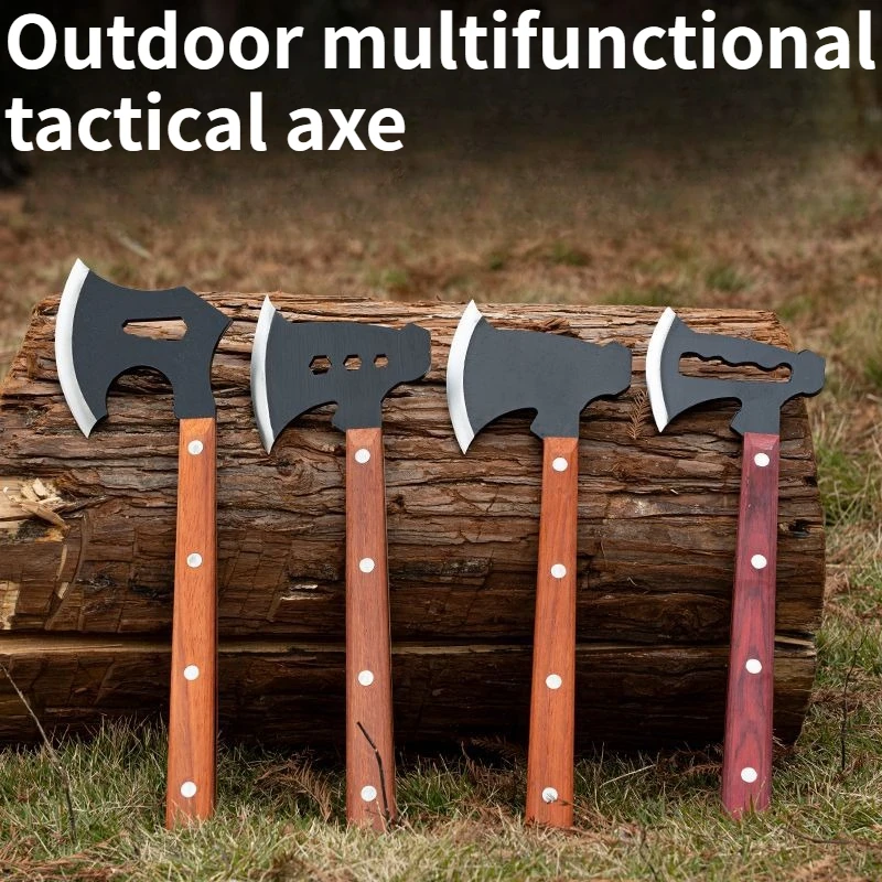 New Camping Multifunctional Forging Axe Portable Woodworking Tree Cutting and Mountain Cutting Tactical Axe