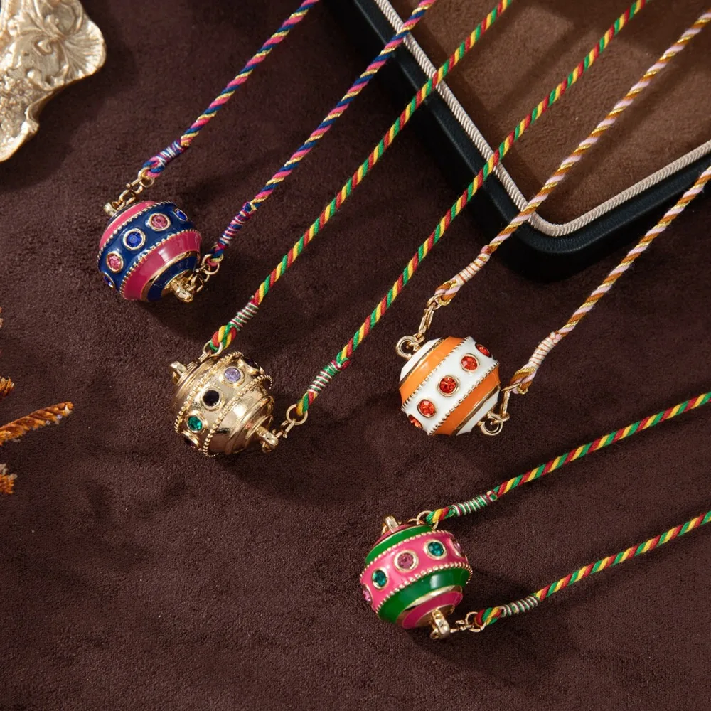 

Pendant Women's Collarbone Chain Neck Jewelry Light Luxury Crystal Beaded Necklace Ethnic Style Bohemian Multicolor Necklace