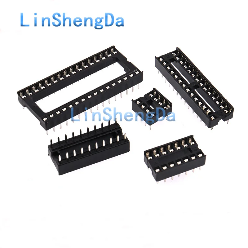 IC socket integrated block direct insertion DIP microcontroller chip base 6/8/14/16/18/20/24/28/40p pin 10pcs