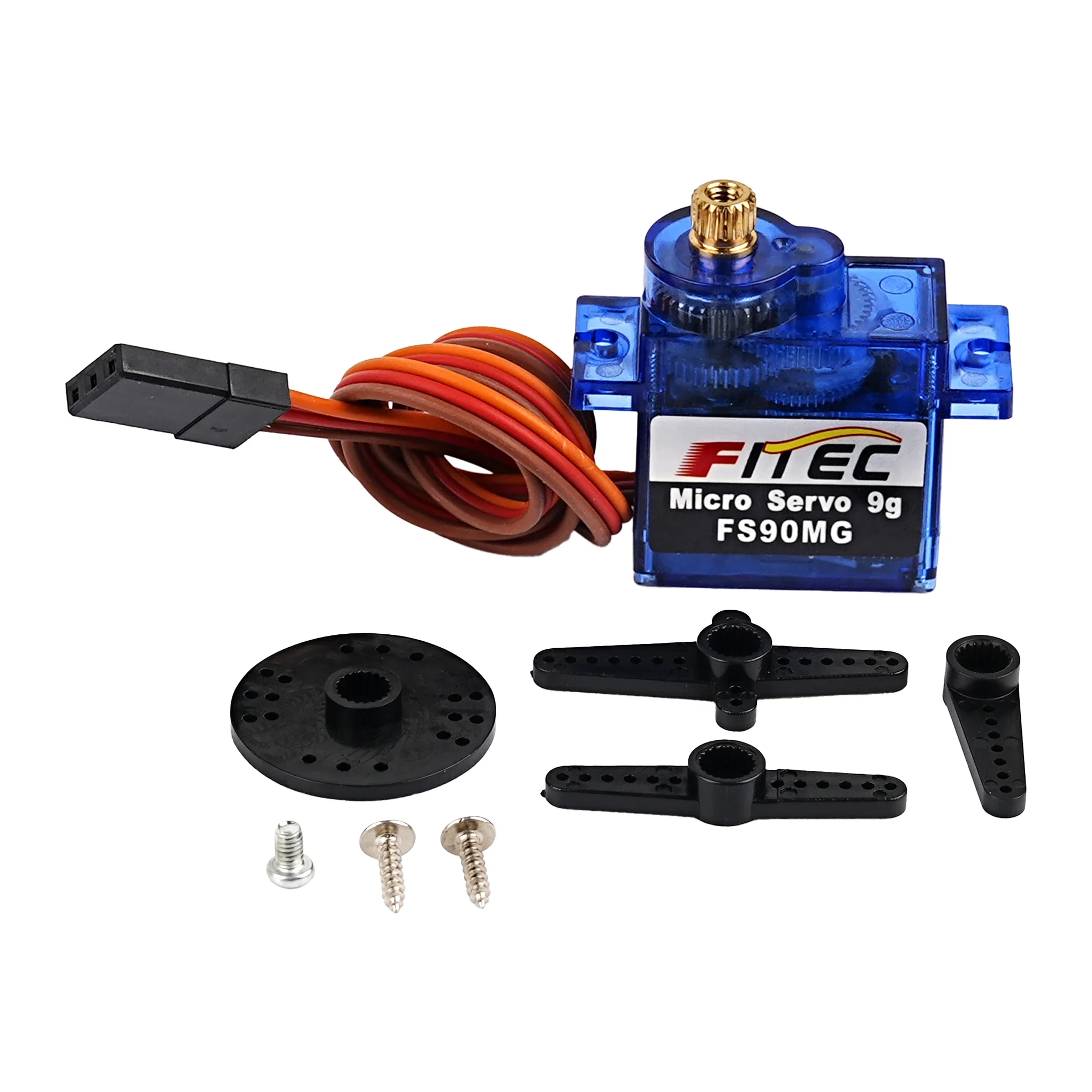 Feetech-Servomoteur analogique FS90MG Micro 1.8 conférences/cm, couple d'engrenages métalliques, pour voiture RC, avion, télécommande, Robot inoler Mini Servos