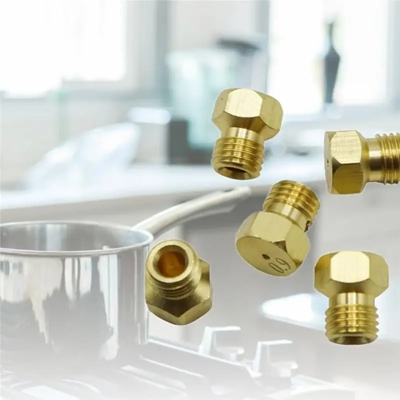 For Range Stoves Compatible Propane LPG Brass Jet Burner Nozzle Conversion Kit(36 Pieces)-M6x0.75 Mm Gas Spray Tips
