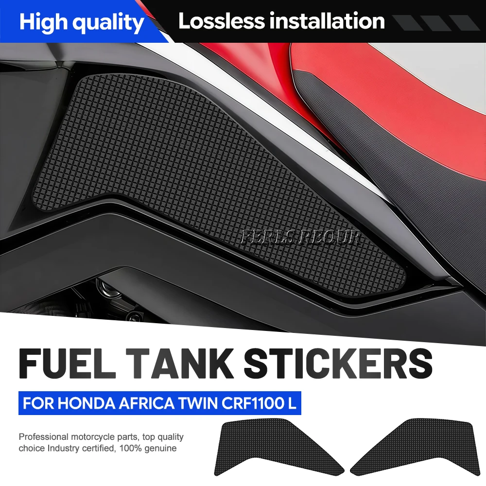 Grid Thick Tear Resistant Rubber Tank Pads For HONDA AFRICA TWIN CRF1100 L 2020-2025 Adventure Style Cross Moto Mod Parts