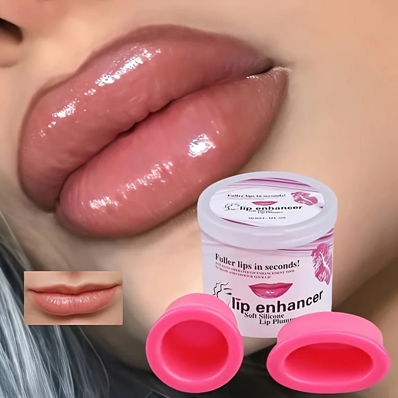 2Pcs Silicone Lip Augmentation Device Women Lips Enhancer Lips Pumper Sexy Natural Plump Pout Shape Tool Lip Plumper Care
