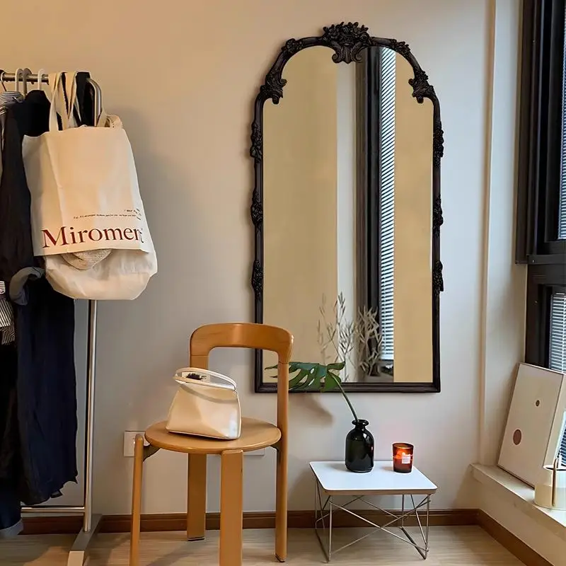 تصميم مرايا ماكياج كامل الجسم الشمال زينة غرفة المعيشة مرآة حائط الشقق العتيقة Miroir Sur Pied أثاث المنزل #4