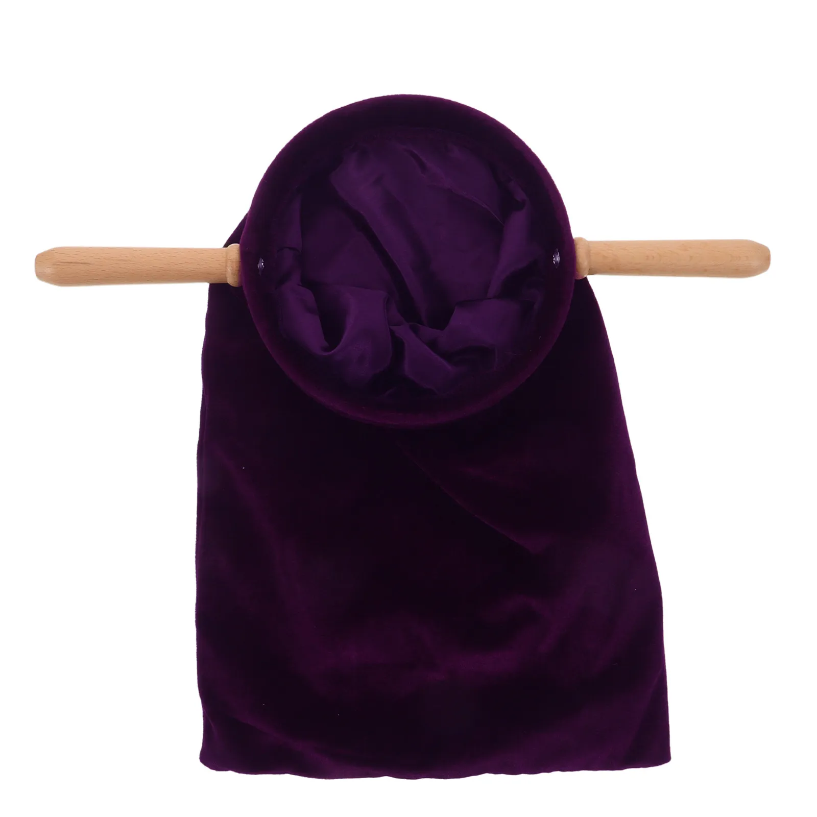 Church Offering Bag Purple Thick Canvas Stable Wooden Handle Secure Collection Basket Church Donation Pouch Large Offering Bags