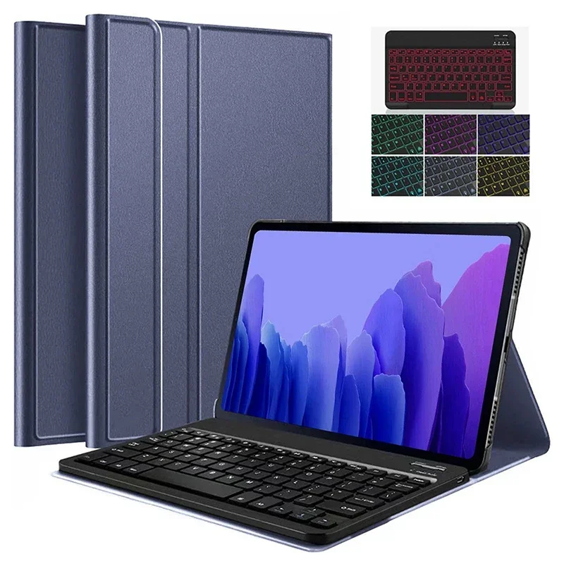 Case for Samsung Galaxy Tab S7 Fe Plus S8 Plus Ultra A8 S4 S6 Lite A7 Lite A8.0 A10.1 A10.5 Tablet Cover with Bluetooth Keyboard