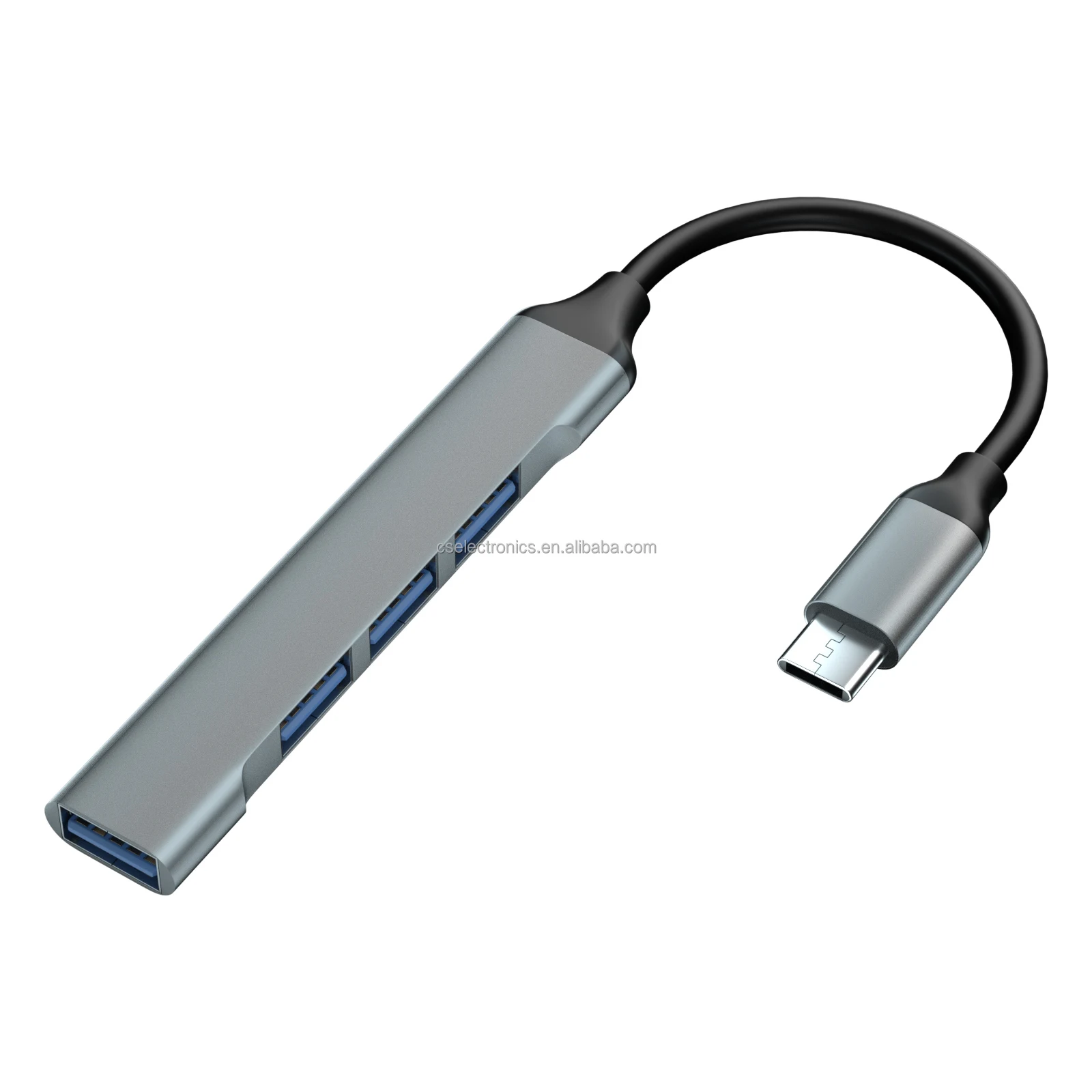 10 قطعة سليم 4 ميناء USB-C إلى USB-A محور قاعدة توصيل المحطة تنوعا نوع-C إلى 4 USB2.0 محول نقل البيانات عالية السرعة لأجهزة الكمبيوتر المحمولة و Ta #4