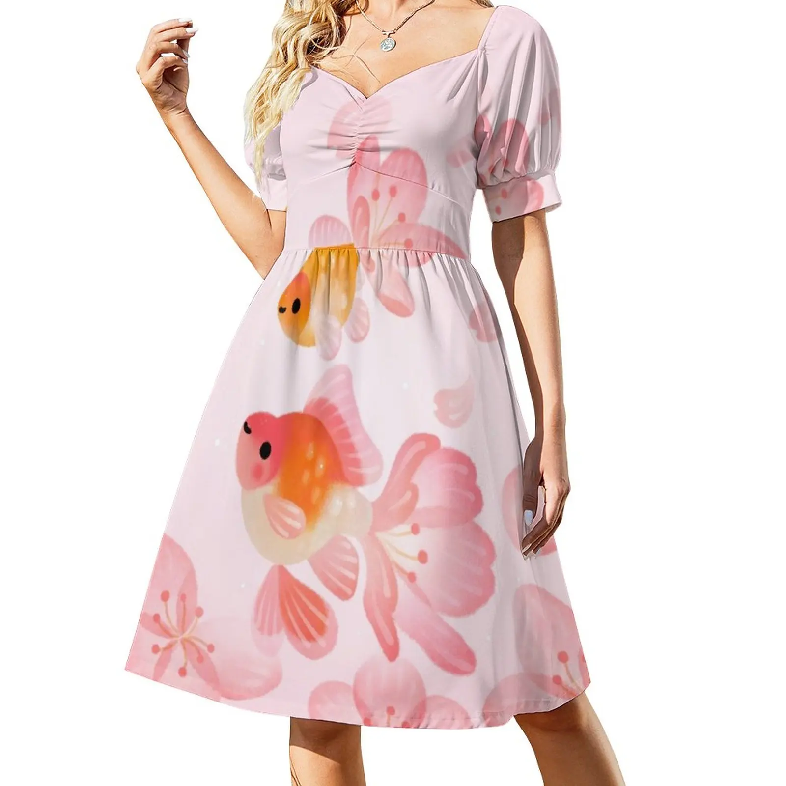 

Cherry blossom goldfish 1 Sleeveless Dress summer dresses for women 2023 dresses with long sleeves cocktail dresses