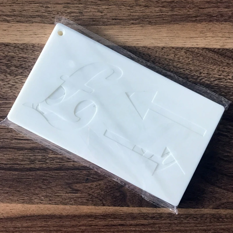 40 Pcs PET English Letters Stencils Set Drawing Template Ruler DIY Painting Template Geometric Hollow Out Scrapbooking Dropship