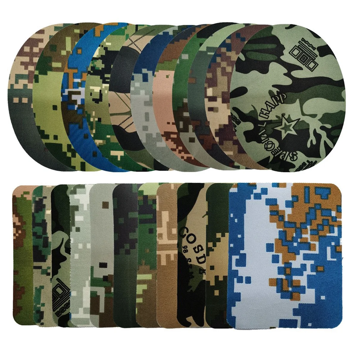AT13 22 Camouflage Patches Iron on Patches Appliques Clothes Repair Patches for Jackets Jeans Hats Bags Decorations