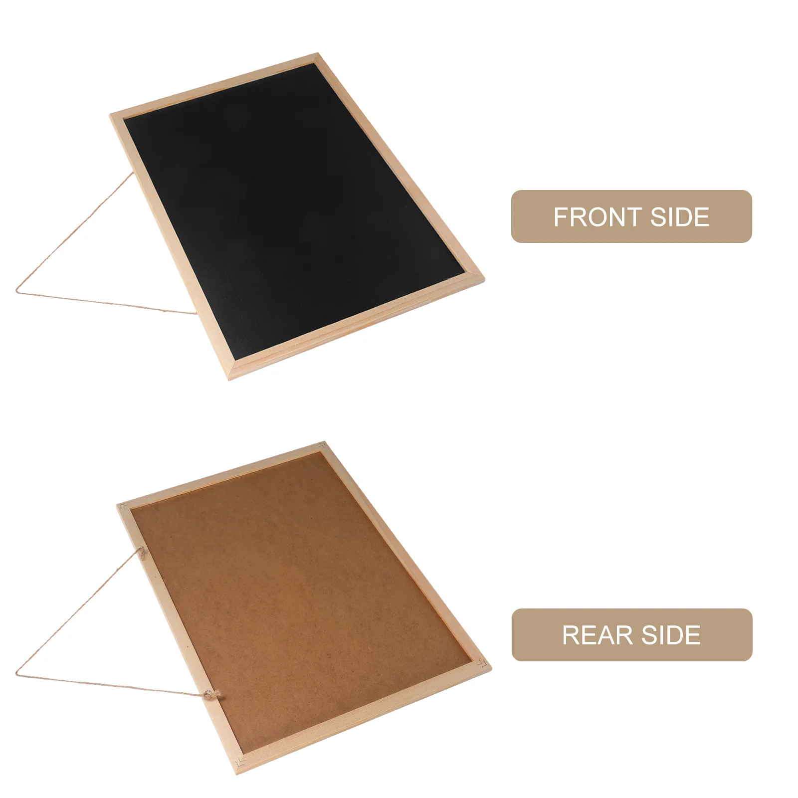 Houten randkrijtbord 40x30cm Klein hangend schoolbord voor muur Decoratief prikbord Herbruikbaar oppervlak Lichtgewicht