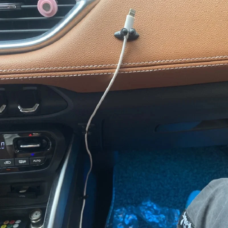 2-12pcs  Dashboard Mobile Phone Cable Manager Charger Cable Line Organizer Clasp Clamp Auto Interior Accessories Car Decoration