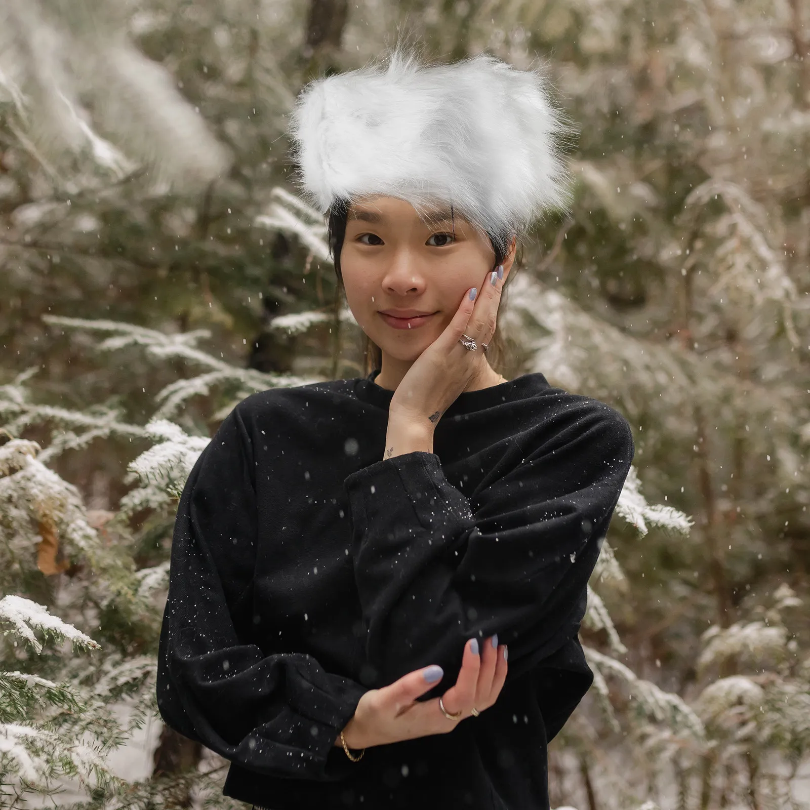 

Chic Faux Headband Winter Warm Headband Stylish Simple Women Hair Accessory Christmas Gift Winter Headbands for Women