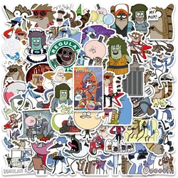 Personagens engraçados dos desenhos animados Anime Adesivos para Laptop, Telefone, Guitarra, Bagagem, Diário, Impermeável, Graffiti Vinyl Decalques, 52Pcs