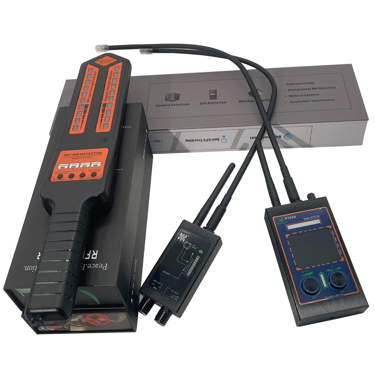 

Anti Spy Detector Magnetic RF Signal Find Hidden GPS Tracker Logger Plug in Camera Bug Vehicle Home Privacy Security Sweeper