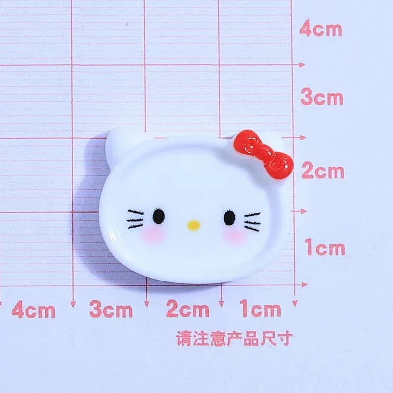 10 Pcs Cartoon Resin Cute Cartoon Cats Puppy Plate Style Hairpin Pendant Scrapbook Craft Diy Children's Toys Ornament Parts