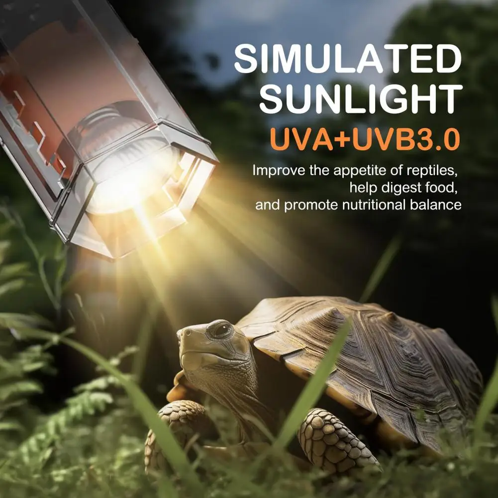 360-degree Rotation Light Heat Lamp with 360° Rotatable Arm Adjustable Brightness Uva Uvb Turtle Basking Spot Light Dimmable