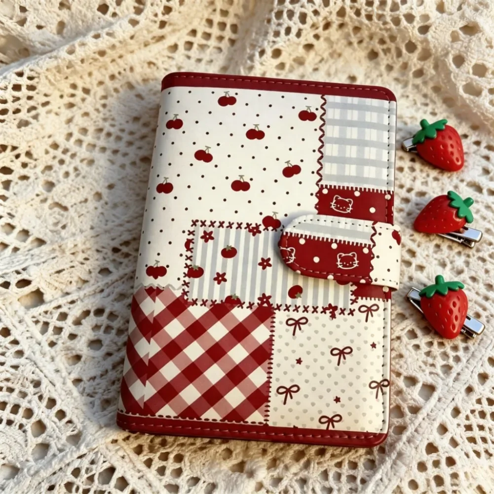 60Pcs/Set Cute A6 Ins Style Notebook Patch DIY 6-Ring Loose Leaf Clip Korean Loose Leaf Diary Portable Notebook Stationery Gift