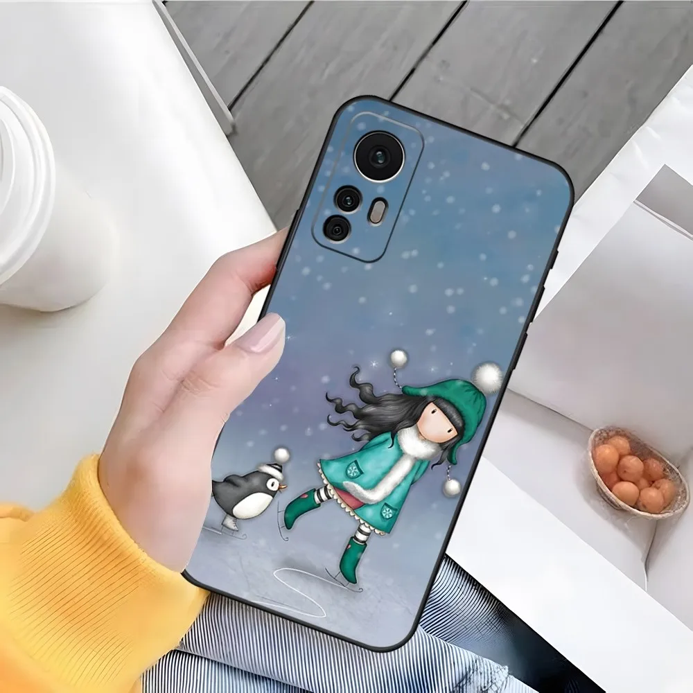 Phone Santoroes Case for Xiaomi 13 doll 12 11T Lite Ultra Redmi Note 12 10 Pro POCO F4 F5 cute X5 Pro Back Gorjusses Cover