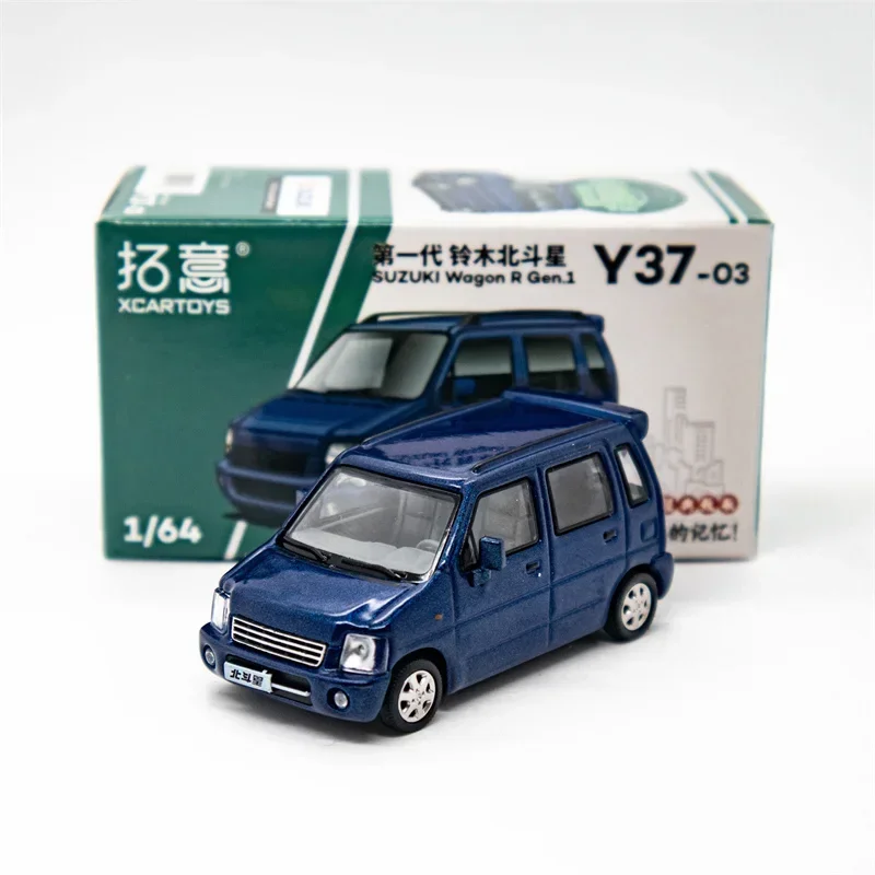 XCarToys 1:64  Wagon R Gen.1 Pearl White /Dark Blue Diecast Model Car