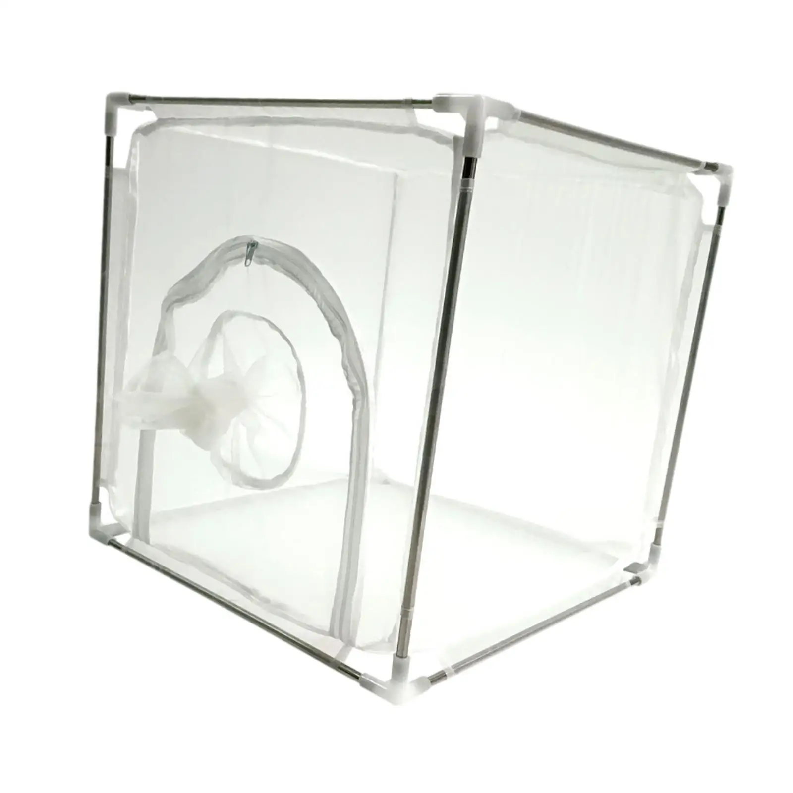 Outdoor Habitat Cage Stainless Steel Bracket Fine Mesh Reusable Cage for Butterfly Rearing and Study