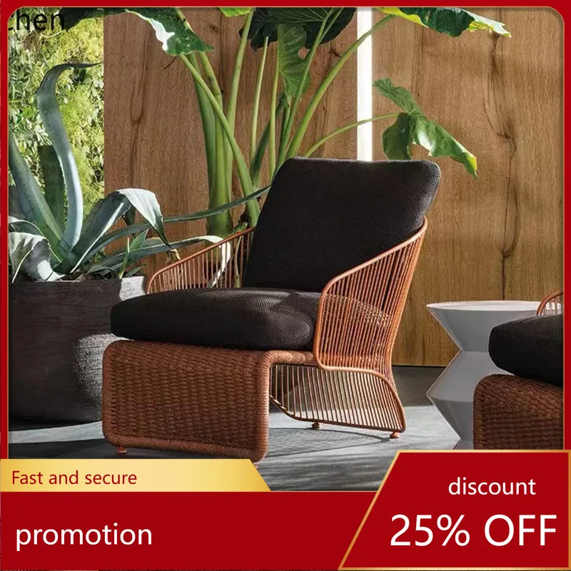 

CZ Outdoor Sofa Single Seat Hotel Homestay Furniture Garden Balcony Leisure Chair