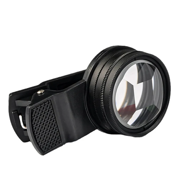 Transparant 37 mm vijfzijdig filtereffect voor mobiele telefoons Universele 37 mm externe coole selfie-fotografie- en videografielens