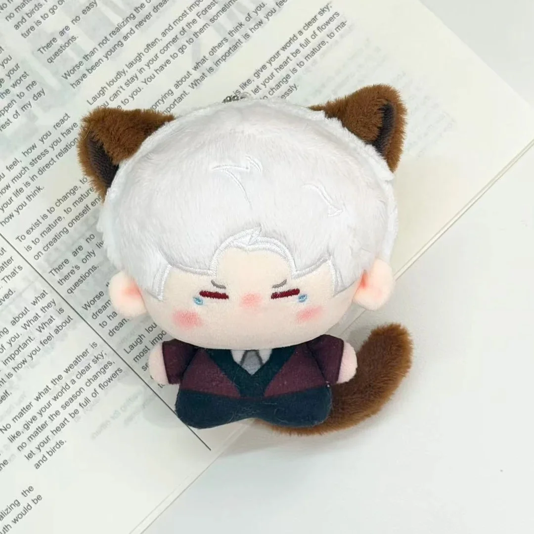 Op voorraad 10cm Love and Deepspace Sylus Pluche Knuffels Poppen Kleding Oren Staart Sleutelhanger Tas Anime Game Ornamenten Kindercadeaus