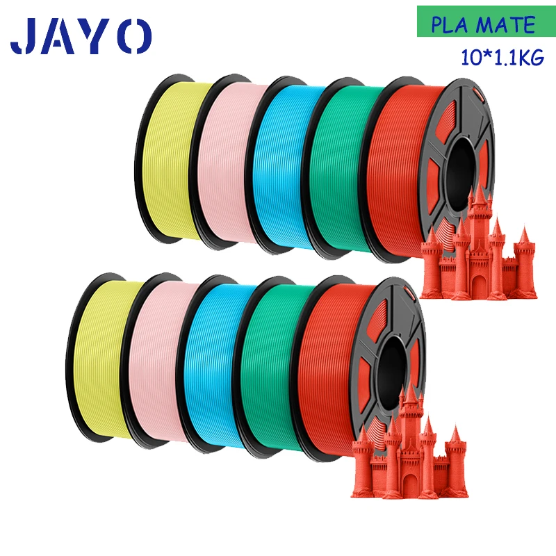 

JAYO 3d Filament 10Rolls PLA Meta multicolor for FDM 100%No Bubbel Good Liquidity 3D Printer Materials DIY Gift arrive quickly