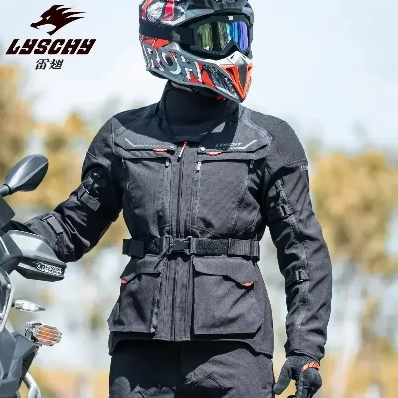 LYSCHY Motorcycle Jacket Men's Winter Warm Thermal Insulation Waterproof Anti-fall Motorcycle Jacket Motorcycle Off-road Jacket