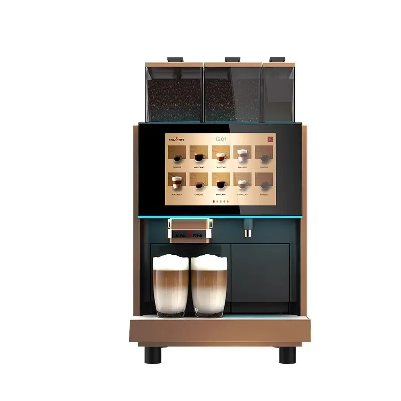 Fully automatic Italian commercial coffee machine, double bean warehouse + powder warehouse, office hotel