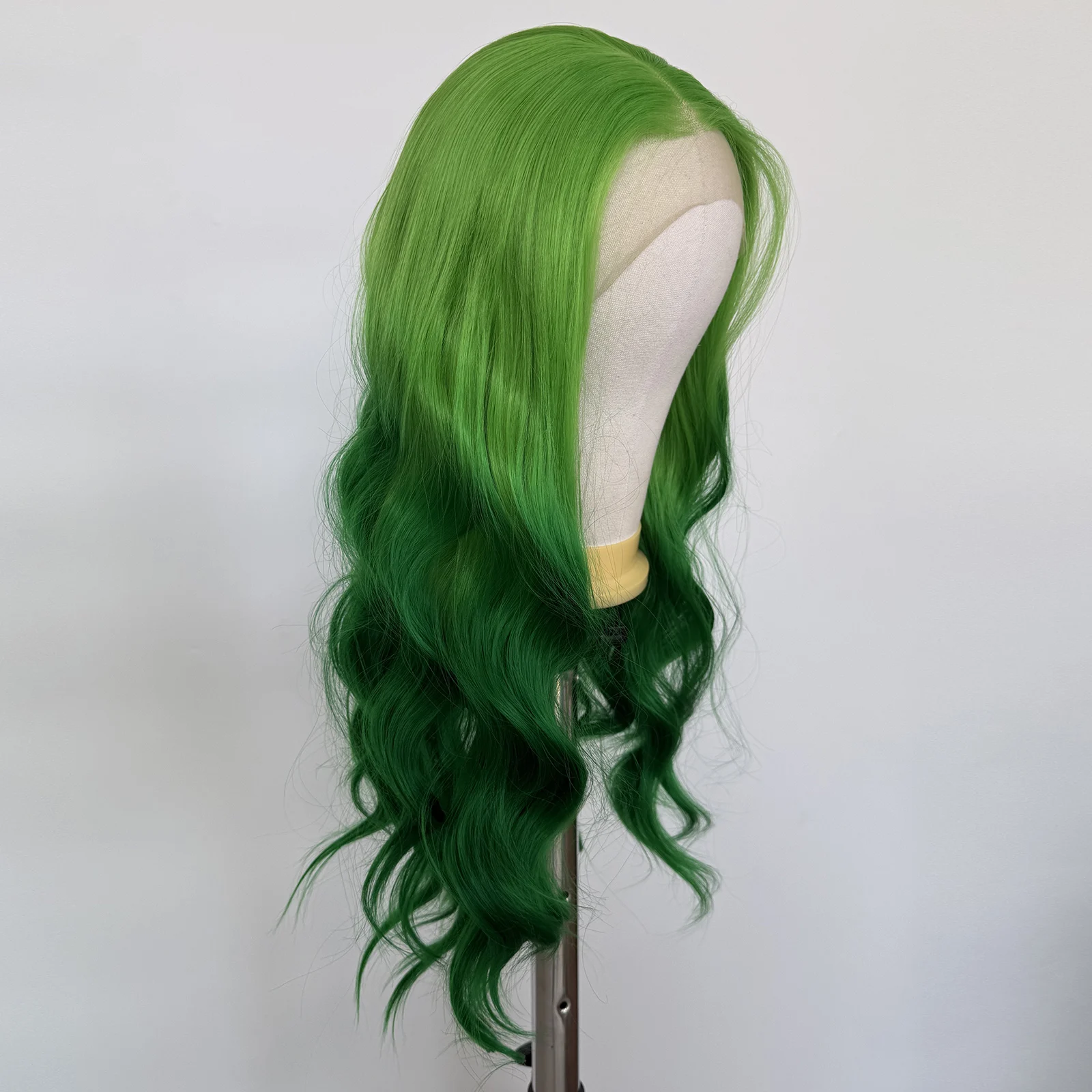 أومبير الأخضر طويل الجسم موجة شعر مستعار الاصطناعية 13X4 الدانتيل شعر مستعار أمامي للنساء مقاومة للحرارة شعري طبيعي ارتداء اليومي تأثيري الباروكات #2