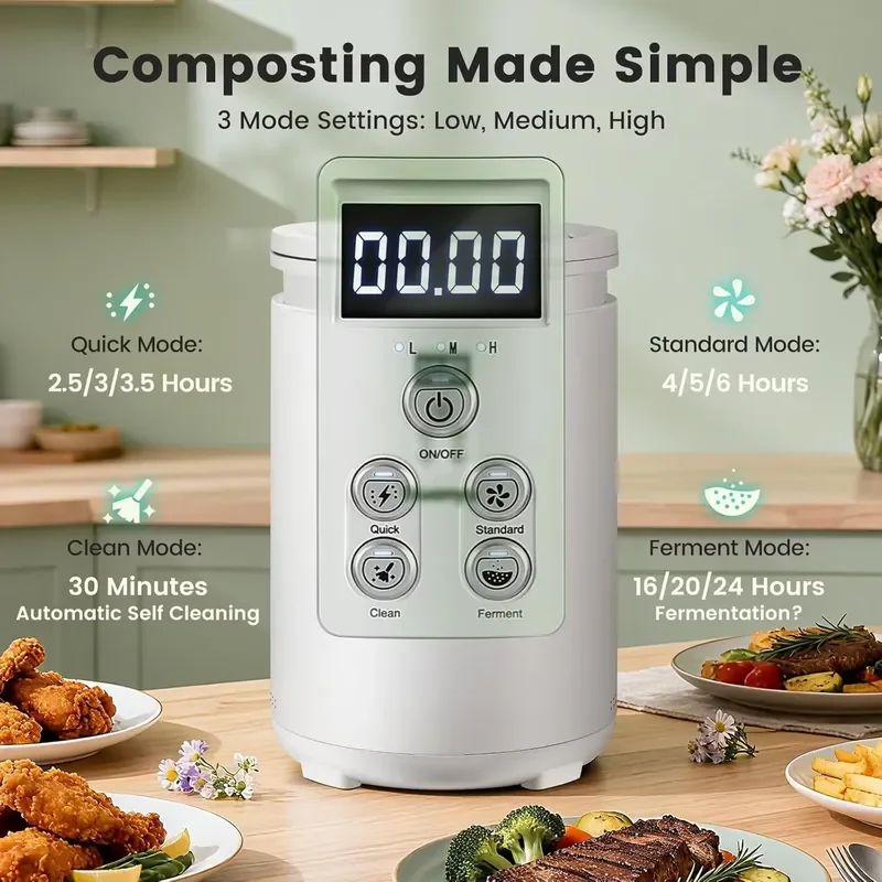 Composter Kitchen Food Waste Recycler Automatic Organic Maker Home Garden Eco Friend Appliance