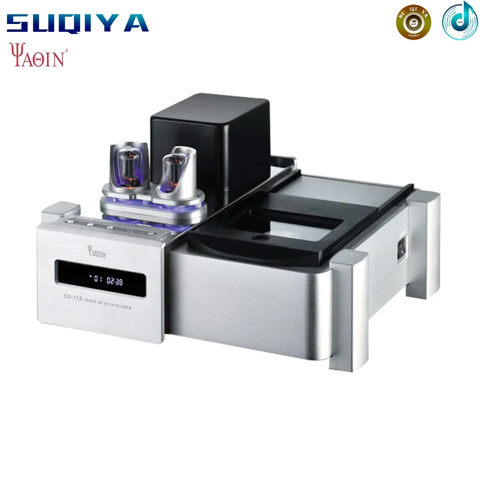 YAQIN SD-35A Tubo a Vuoto Lettore CD HiFi Ad Alta Fedeltà Macchina per la Febbre Amplificatore di Potenza Lettore Audio Combinato Domestico
