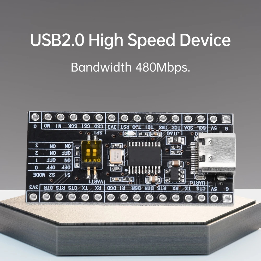 CH347 وحدة لوحة تطوير Type-C USB 2.0 عالية السرعة USB إلى UART / I2C / SPI / JTAG / GPIO مفتوحة المصدر USB-HS-Bridge