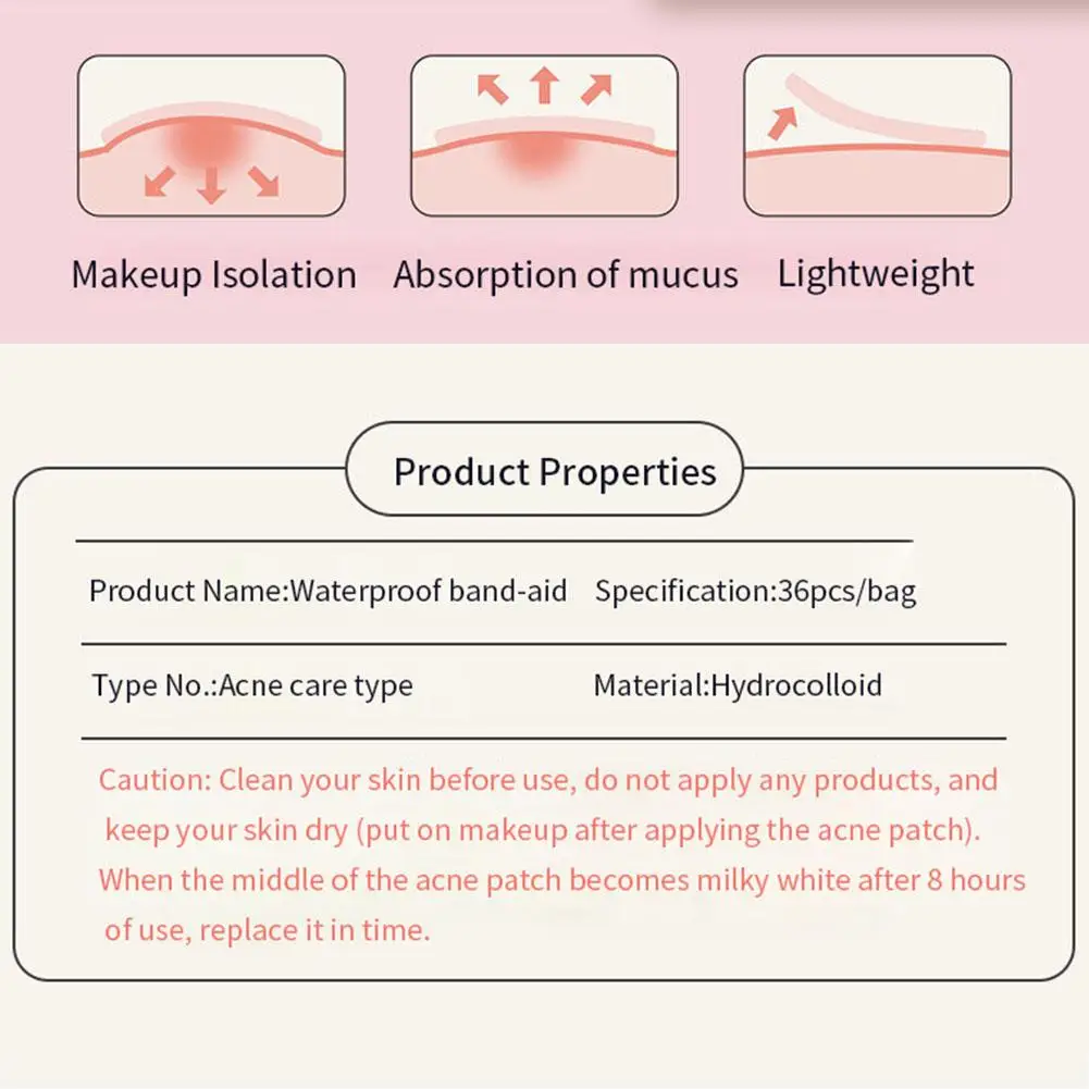 Parches invisibles para acné y granos, tratamiento para el cuidado de la piel, reparación del acné, absorción de aceite de árbol de té hidrocoloide